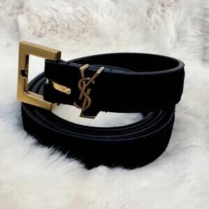 Saint Laurent Cassandre thin belt
